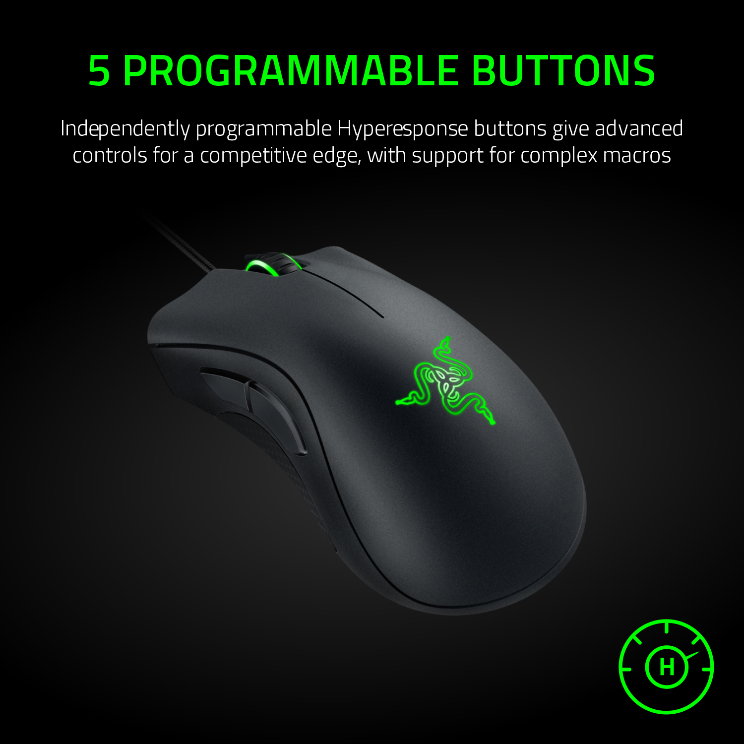 Razer DeathAdder Essential Wired Gaming Mouse, Black photo 4