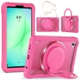 thumbnail image 2 of XYX For Samsung Galaxy Tab A9/ Tab A11 Case 8.7 inch, 360 Rotating Hand Grip, Shoulder Strap, Heavy Duty Drop Protection, Rose, 2 of 7