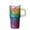 Texture-430, variant on Stainless Steel 20oz Geometric Pattern Double Wall Tumbler with Handle, Insulated Travel Coffee Mug Leak Proof Straw