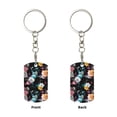 thumbnail image 2 of Goofa Hibiscus Rose Printed Rectangular Metal Keychain Bag Charm Floral Charm for Purse Keys Metal Keyring Gift for Women Accessories, 2 of 7