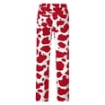 thumbnail image 4 of felwors Women's Cow Print Jeans High Waisted Straight Leg Denim Pants with Pockets, Western Cowgirl Outfit for Casual & Party Wear (Red, XXXXXL), 4 of 6