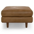 thumbnail image 6 of Morrison 33 inch Wide Mid-Century Modern Table Ottoman in Caramel Brown Top Grain Genuine Leather, 6 of 8