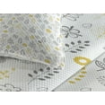 thumbnail image 3 of Ambesonne Modern Quilted Coverlet 3 Pcs, Wild Forest Leaf Flowers, Queen Size, Grey Mustard White, 3 of 4