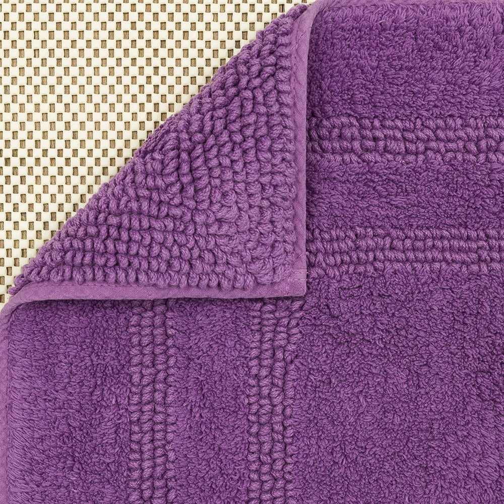 Mohawk Cotton Bath Mat Soft Absorbent Quick Dry Machine Washable Bathroom Mat, Magenta, 24" x 60"