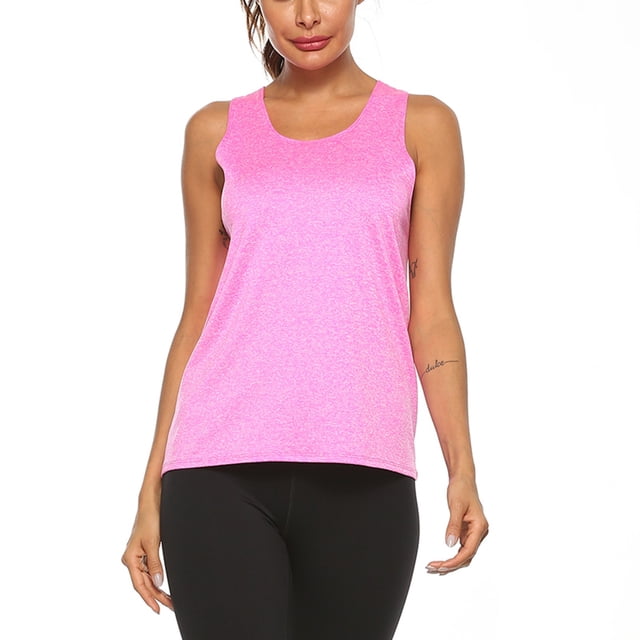 BVOFAR Women's Workout Racerback Athletic Tank Tops Yoga Gym Sports Tops Summer Sleeveless Round Neck Shirts 2025