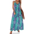 thumbnail image 1 of Nouvelle Robe Sans Manches Motif Raquettes de tennis : Rose Bleu Sarcelle et Menthe, Robes de Soirée pour Femmes, 1 of 4