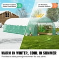 thumbnail image 6 of VEVOR Walk-in Tunnel Greenhouse, 29.2x9.7x6.5 ft Hoop House Greenhouse Tunnel, Plant Hot House with Galvanized Steel Frame, Green PE Cover, Roll-up Zipper Door and 12 Windows for Outdoor, 6 of 10