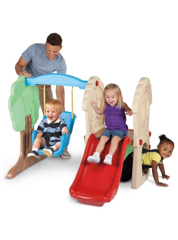 Little Tikes Hide and Seek Climber and Swing - Kids Slide Backyard Play Set