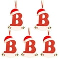 thumbnail image 2 of Agiferg Noël Petit Chapeau Rouge Lettre Pendentif DIY Nom Inscriptible 26 Lettre Pendentif 5PCS, 2 of 5