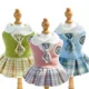thumbnail image 2 of Vestido estilo universitario para perros pequeños, falda a cuadros, rosa, azul, verde, ropa de primavera, ropa para gatos, chihuahuas, ropa para perros, ropa para mascotas, 2 of 5