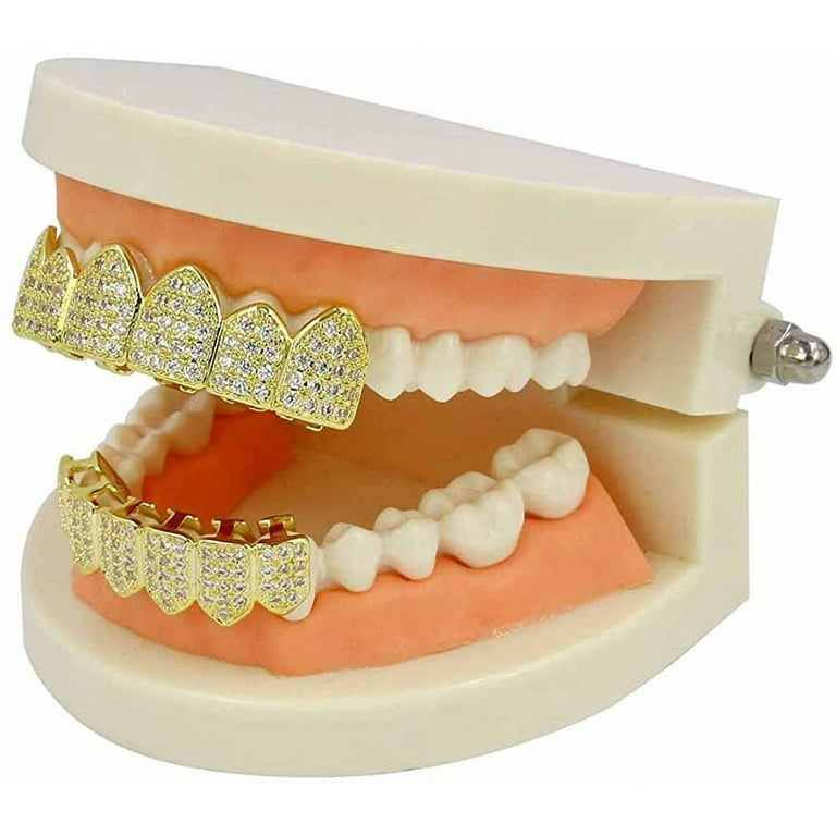 Gold and deals diamond teeth