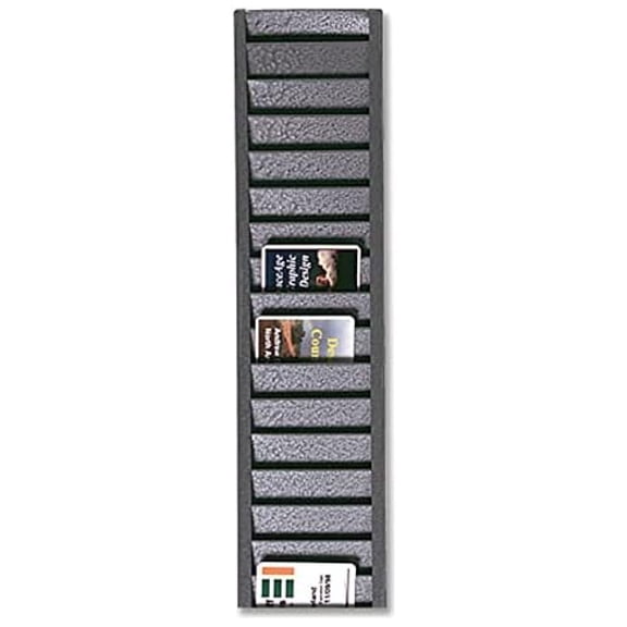 Heavy Duty Employee Time Card ID Badge Rack for Vertical Cards - Holds 40 Employee I.D. Badges by