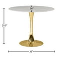 thumbnail image 5 of Pemberly Row 36" Round Faux Marble Top Dining Table with Gold Base, 5 of 5