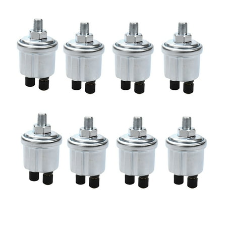 

8X Universal Vdo Oil Pressure Sensor 0 to 10 1/8 Npt Generator Part 10mm Crew Plug Alarm Pressure Sensor