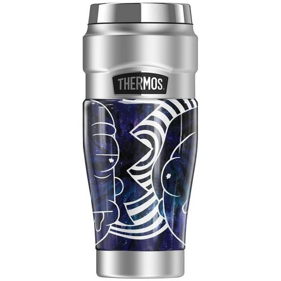 Rick and Morty Space Tie Dye THERMOS STAINLESS KING Stainless Steel Travel Tumbler, Vacuum insulated & Double Wall, 16oz