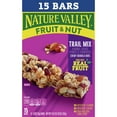 Nature Valley Chewy Fruit and Nut Granola Bars, Trail Mix, 15 Bars, 18