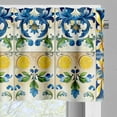 thumbnail image 2 of Ambesonne Mediterranean Valance & Curtain 3 Pcs Set, Lemons Classic Mosaic, 55"x45", Blue Yellow and Green, 2 of 7