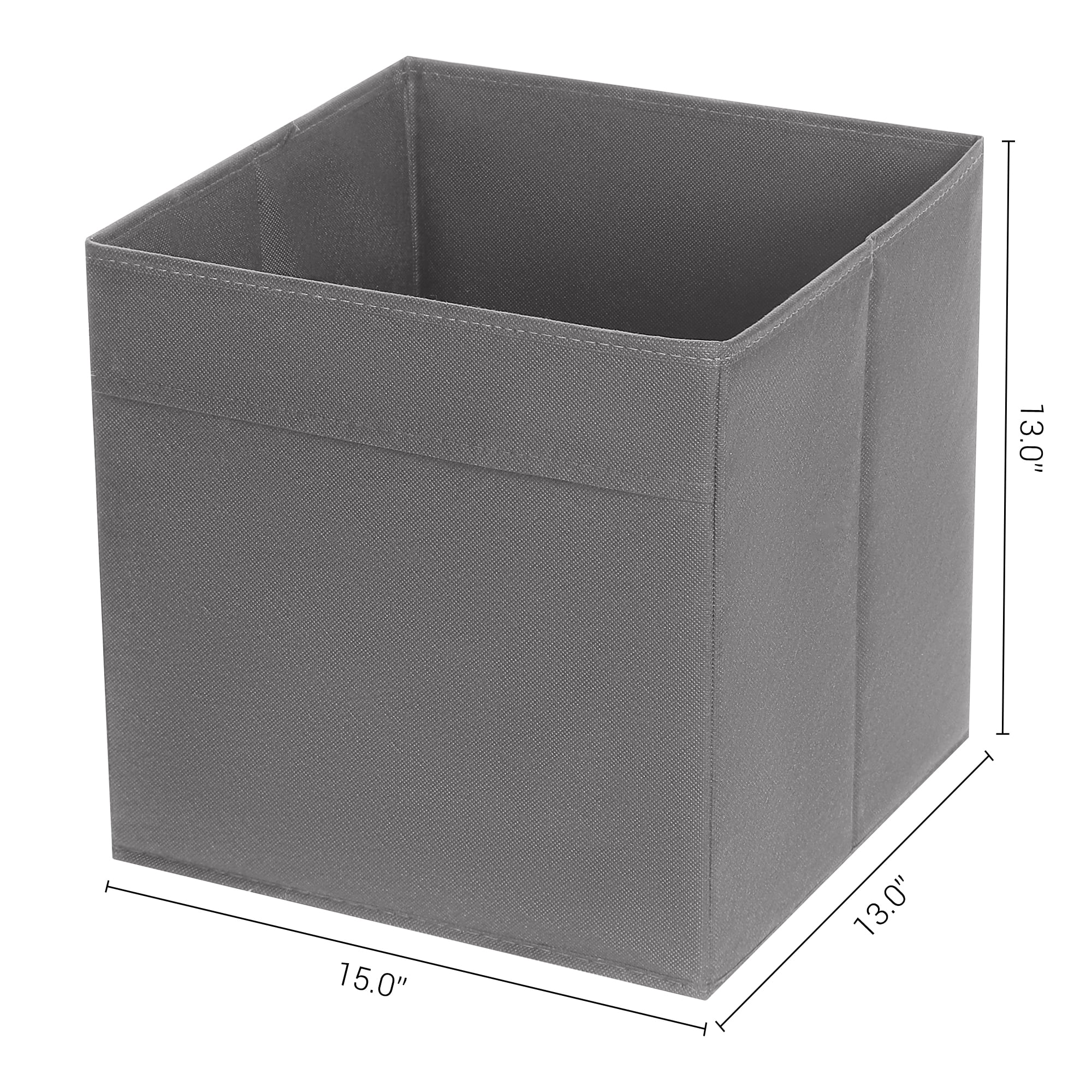 REGALWOVEN Collapsible Fabric  Storage Cube, Storage Bin for Shelves Closet, Storage Basket Grey 15*13*13in