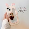 thumbnail image 3 of Funda de teléfono con espejo de maquillaje con Orejas de conejo 3D, funda de silicona suave para iphone 15 Pro max 14 plus 13 12 11 xr, 3 of 4