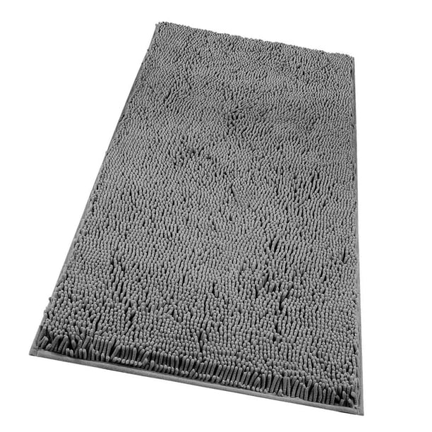 Wosthever Alfombrilla de baño Absorción de agua Almohadilla de secado rápido Ducha cómoda Alfombra antideslizante Hotel Baño Alfombra de piso Gris Juegos de accesorios de baño Gris oscuro Wosthever HA004438-01