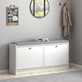 thumbnail image 6 of Jopath 40" Shoe Storage Bench,Entryway Bench with Storage,Shoe Rack Bench Shoe Organizer Cabinet with Cushion for Entrance, Hallway, Living Room, Bedroom,White, 6 of 7