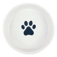 thumbnail image 2 of Bone Dry Ceramic Cat Bowls, Microwave & Dishwasher Safe, Medium, 6x2", Navy, 2 Count, 2 of 5