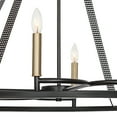 thumbnail image 5 of Vanity Art 8 Light Wagon Wheel Candle Style Chandelier, Modern Hanging Lighting, Ceiling Lights Fixtures for Dining Room Living Room Bed Room Kitchen, Black/Brass Dust, 22158BK-BD, 5 of 8