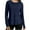 A-Navy, variant on Womens Shirts Long Sleeve Sun Protection Tees Crewneck Hiking Lightweight Quick Drying Outdoor Athletic Tops