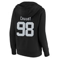 thumbnail image 3 of Women's Fanatics Maxx Crosby Black Las Vegas Raiders Plus Size Player Name & Number V-Neck Pullover Hoodie, 3 of 3