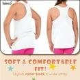 thumbnail image 3 of 2 Pack Girls and Toddlers' Tank Top size 9-11 Racerback, Dance, Gymnastics Clothes For Girls (White/Navy), 3 of 8