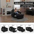 thumbnail image 4 of DURASPACE Futon Chair Bed Convertible Chair 3-in-1 Pull Out Sleeper Chair Beds for Living Room 1PC - Black Faux Leather, 4 of 5