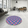 thumbnail image 4 of Ahgly Company Machine Washable Indoor Rectangle Transitional Blue Koi Blue Area Rugs, 2' x 5', 4 of 7