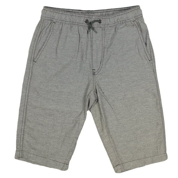 UNIONBAY Boys' 100% Cotton Cargo Short with Pull On, Elastic Waist (XS (5/6), Grey)