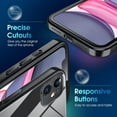 thumbnail image 4 of Crystal Clear Case for iPhone 11, [Not Yellowing] [Camera Protection] [Military Grade Drop Tested] Transparent Shockproof Protective Phone Case Soft Silicone Slim Cover, 6.1 inch, Black, 4 of 16