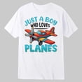 thumbnail image 2 of Byoo Toddler Boys Summer Cute Funny Tee Shirt Airplane Letter Graphic Casual Short Sleeve Tops, 2 of 3
