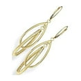 thumbnail image 2 of JewelStop 14K Yellow Gold Finish 15x55mm Shiny Tear Drop Fancy Earrings, Lever Back Clasp, 2 of 4