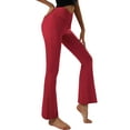 thumbnail image 5 of Nituyy Women V Cross Waist Leggings, Solid Color/ Tie-dyed Print Yoga Pants, 5 of 10