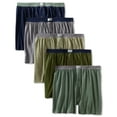 thumbnail image 1 of Fruit Of The Loom Mens Knit Boxers 5 Pack, L, Assorted, 1 of 4