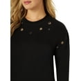 thumbnail image 3 of Rock & Republic Womens Grommet Crew Neck Sweatshirt, 3 of 4