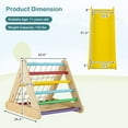 thumbnail image 2 of Gymax 4 in 1 Wooden Climbing Triangle Set Triangle Climber w/ Ramp Multi-color, 2 of 8