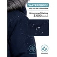 thumbnail image 3 of Wantdo Boy's Puffer Jacket Warm Winter Coat Puffer Coat with Faux Fur Lined Hood Blue 18-20, 3 of 8