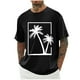 thumbnail image 2 of Tops para hombre, blusas y camisas de cuello redondo y manga corta para hombre, blusas casuales de moda con cuello redondo y estampado para hombre, blusas de poliéster para hombre., 2 of 5
