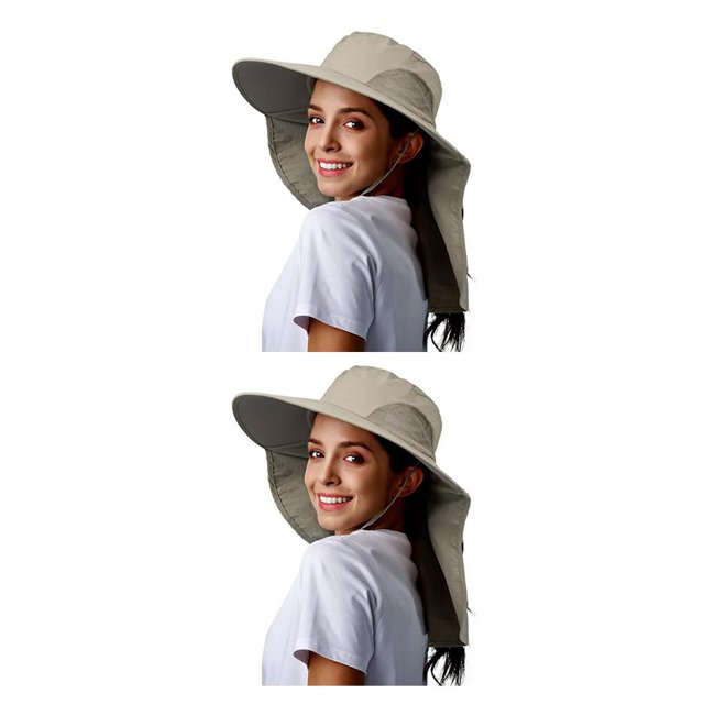 Wosthever Sombrero para el sol, impermeable, plegable, pesca, luz solar, gorra para sombrero, nailon ajustable Type2 NO2