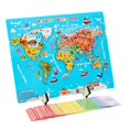 thumbnail image 3 of enqiretly Geography Puzzles Development Educational Fun World Map Building Block Toy, 3 of 9