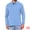 Light Blue, variant on DARING DIVA Men's Contrast Button Collared Long Sleeves Golf Polo T-Shirts S White