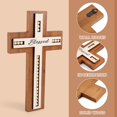 thumbnail image 3 of Cruz de madera de pared OKSQW, 30 x 18 cm, cuentas bendecidas de madera de pino, 3 of 7
