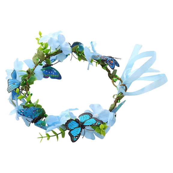 Angala Girls Floral Hair Wreath Headband Summer Photo Shoot Boho For Kids Cute Practical Breathable One Size