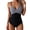 Black & Stripes, variant on Women'S One-Piece Swimsuits Tummy Control Front Bathing Suits Tie Back V Neck Swimwear Blue XXL
