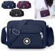 thumbnail image 1 of Bolsa bandolera de hombre - Mochila antirrobo para viajar y desplazarse - Bolsa de nylon de gran capacidad - 20x14x7cm - Negra o azul, 1 of 6