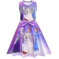 thumbnail image 1 of Enfants Filles Elsa Sans Manches Nœud Sr Balançoire Es, 1 of 2